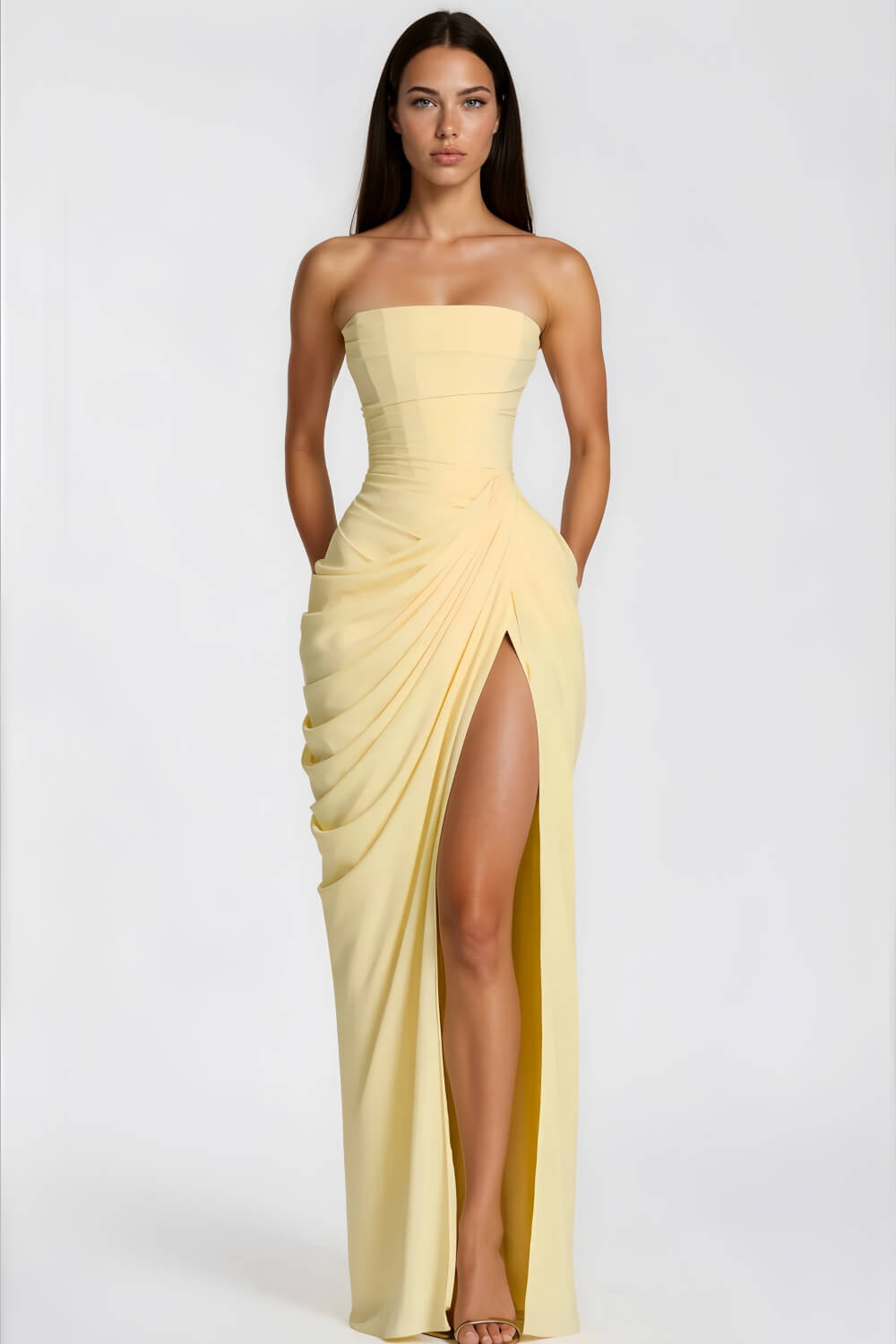 Vestido largo Fernanda – Vainilla