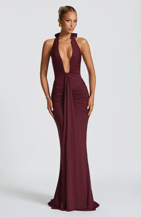 Vestido largo Sofía – Coral