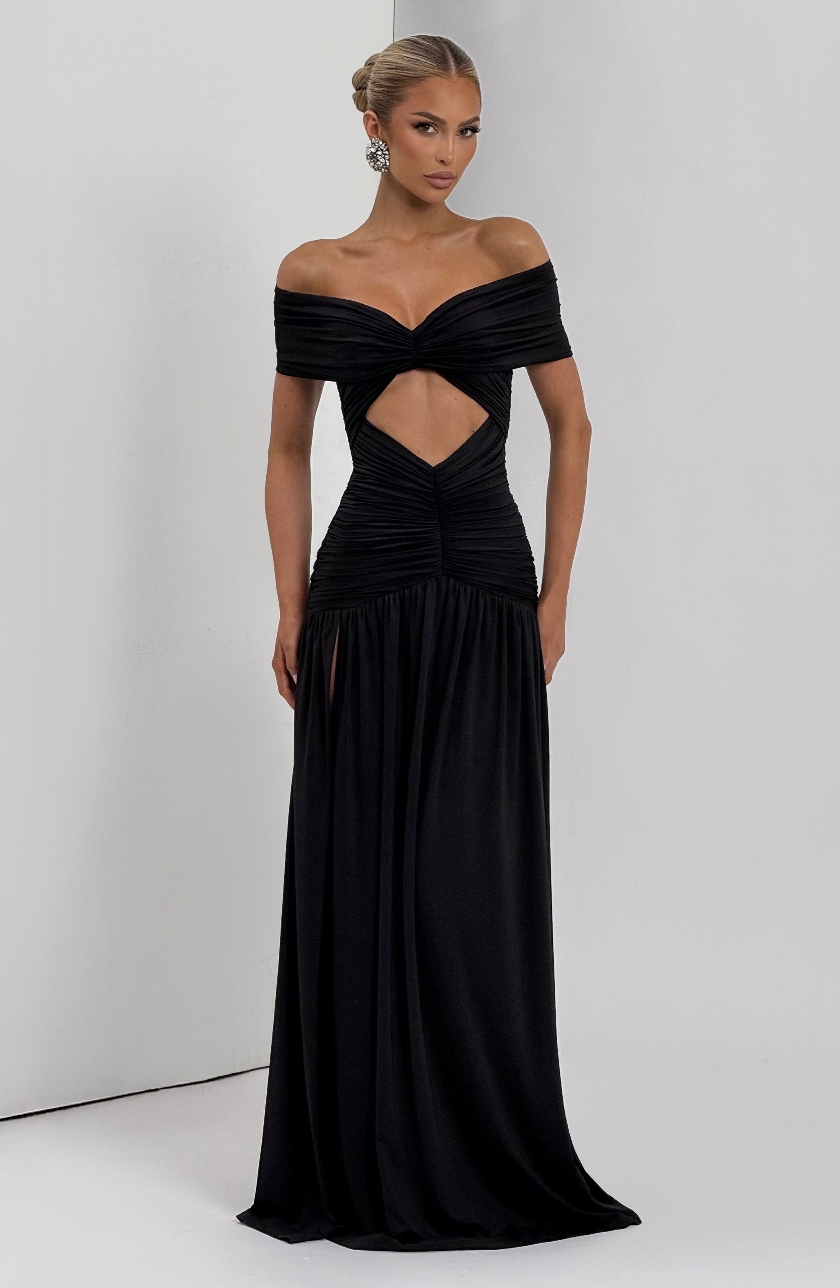 Vestido largo Valentina – Medianoche