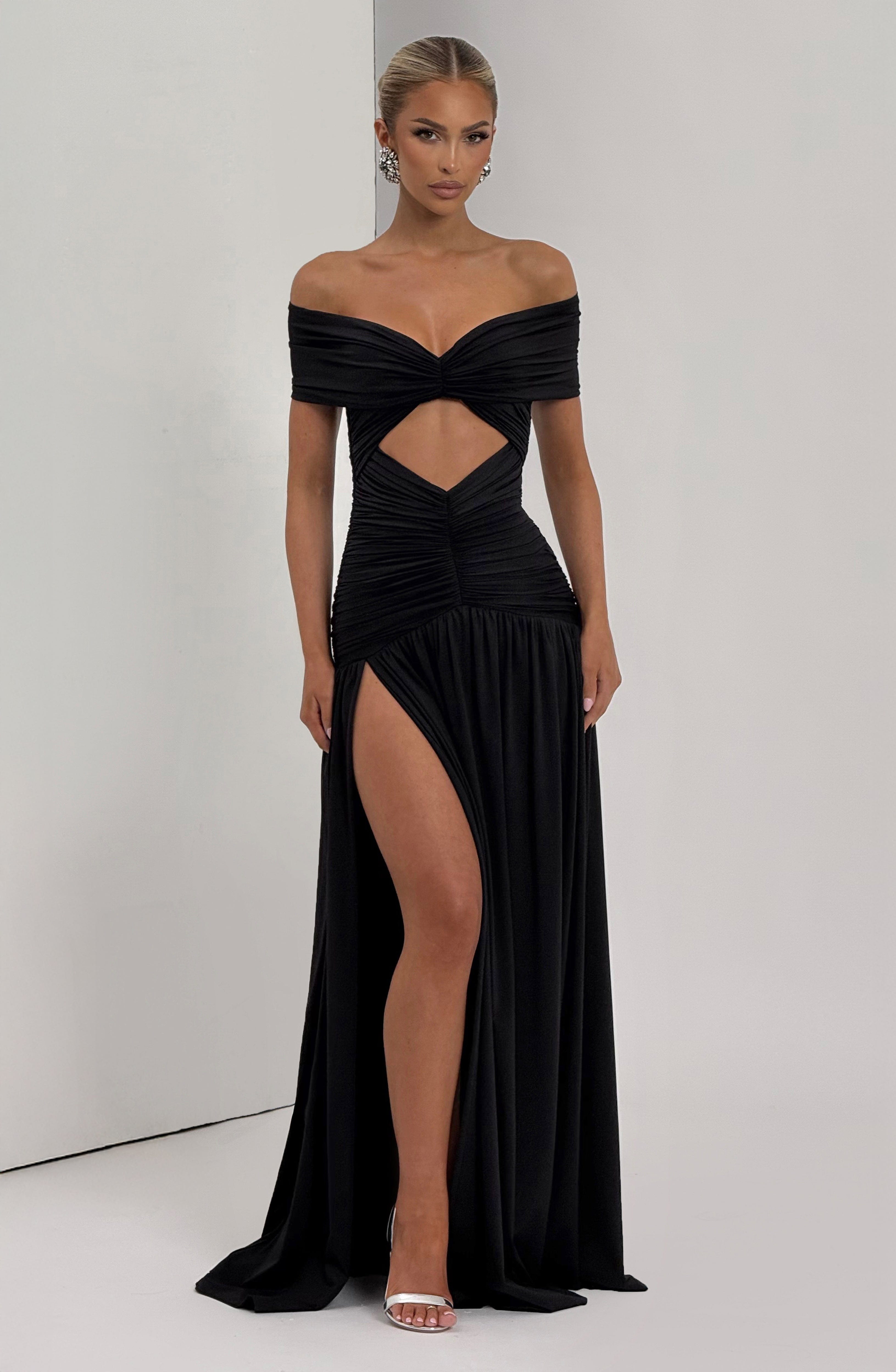 Vestido largo Valentina – Medianoche
