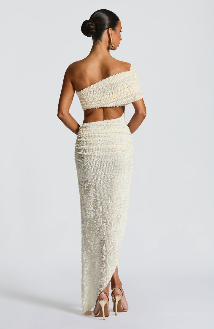 Vestido largo Antonella – Marfil