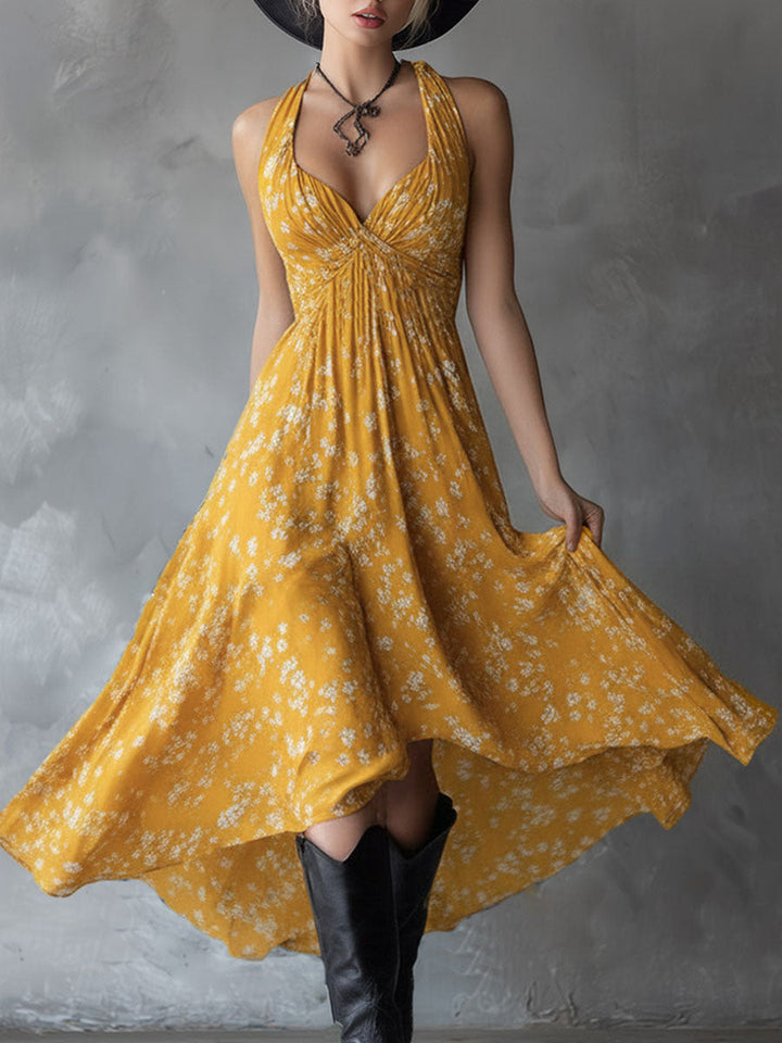 Ginevra | Vestido floral de chiffon de elegante encanto