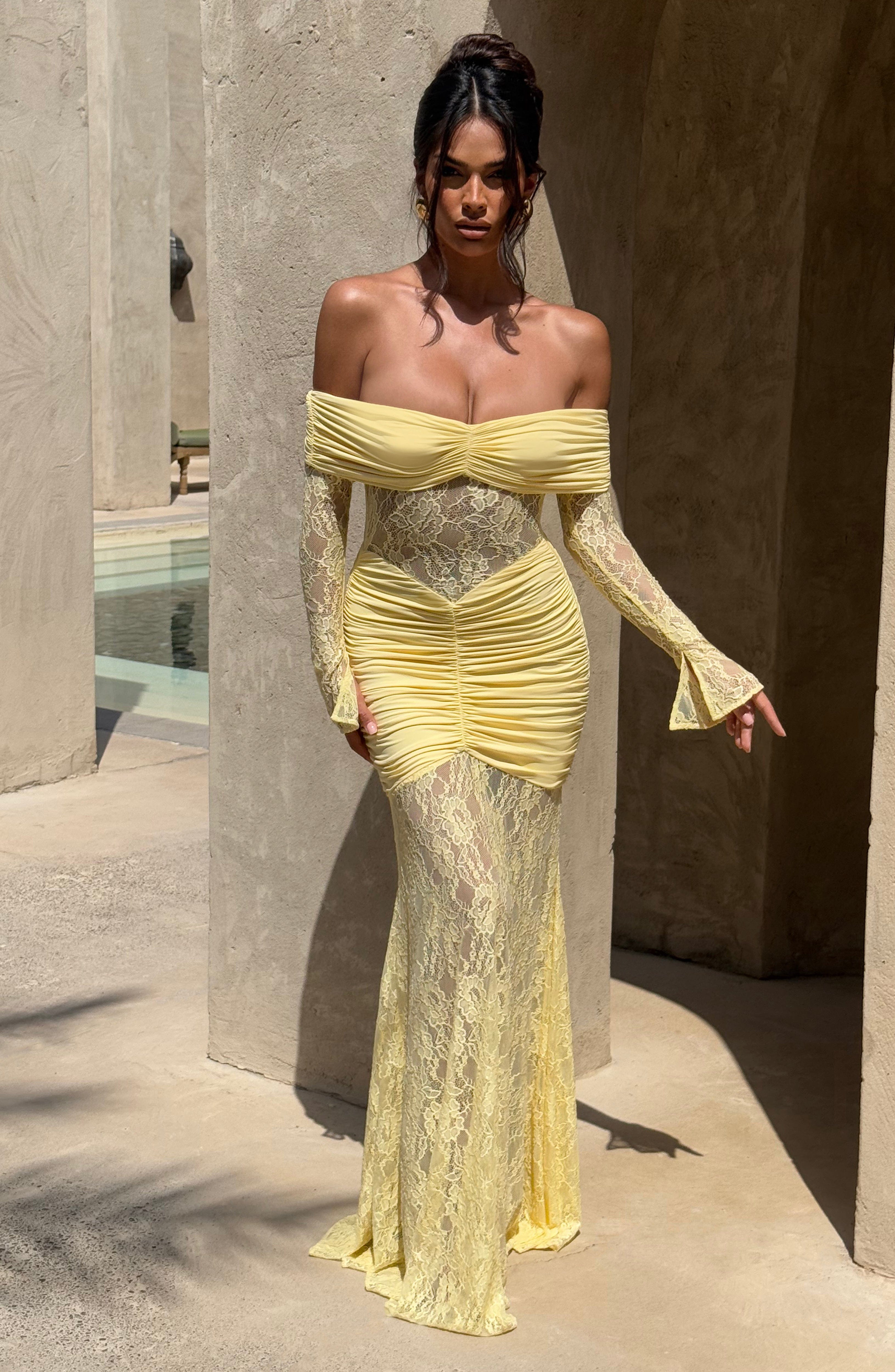 Vestido largo Corine – Canario