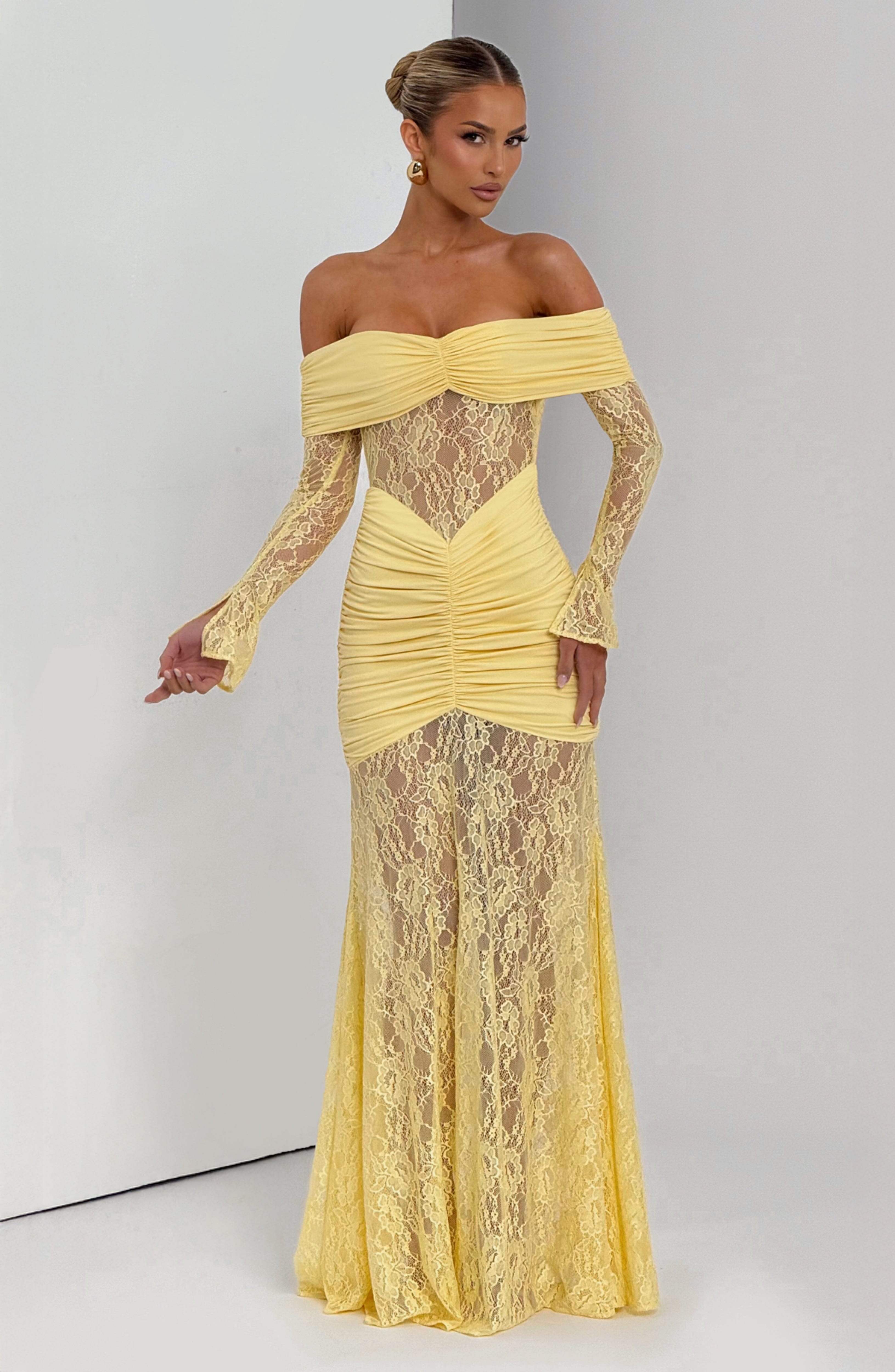 Vestido largo Corine – Canario
