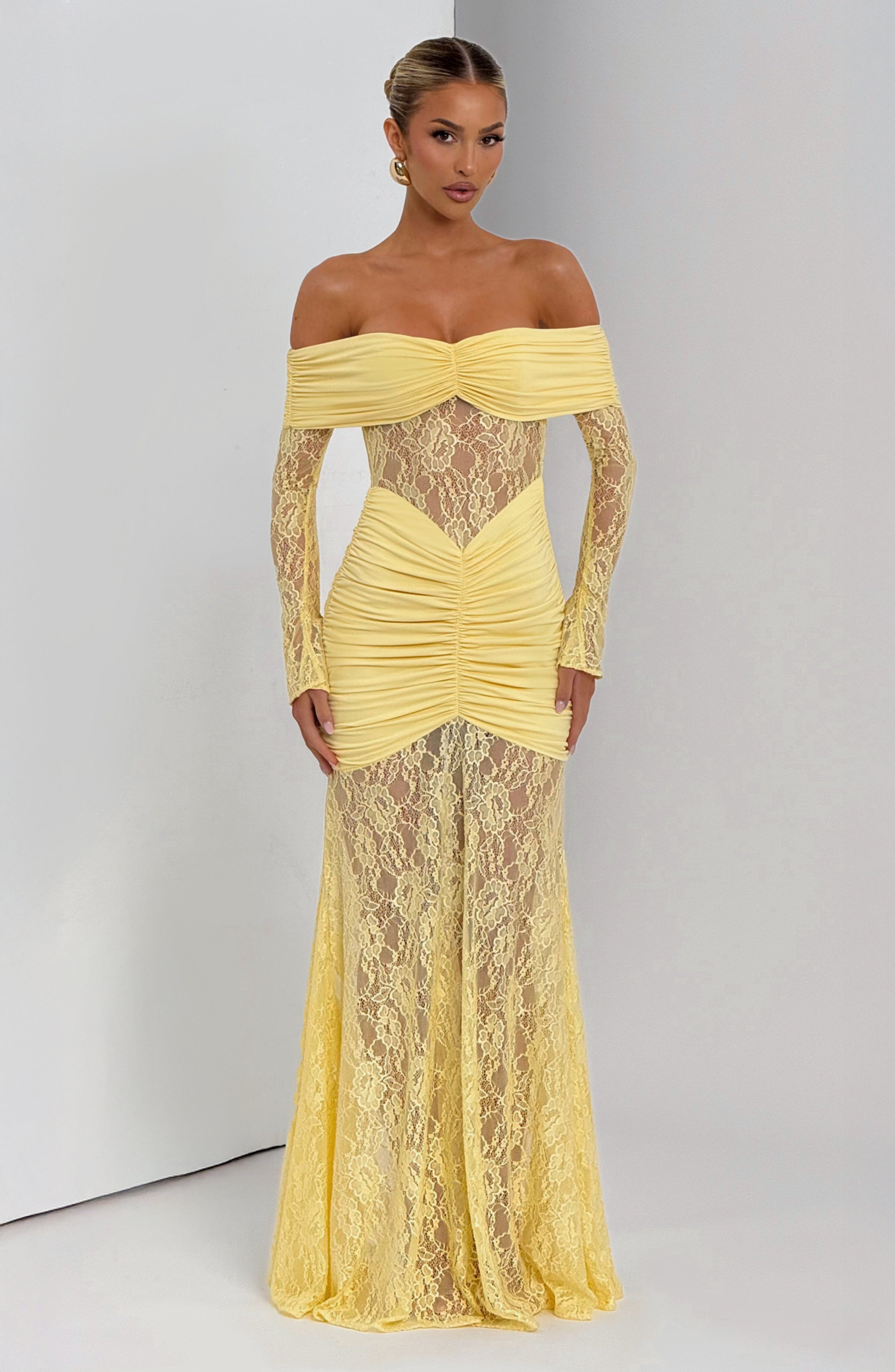 Vestido largo Corine – Canario