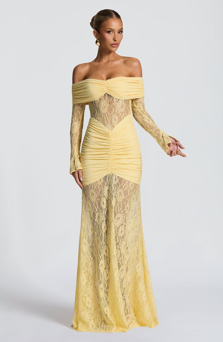 Vestido largo Corine – Canario