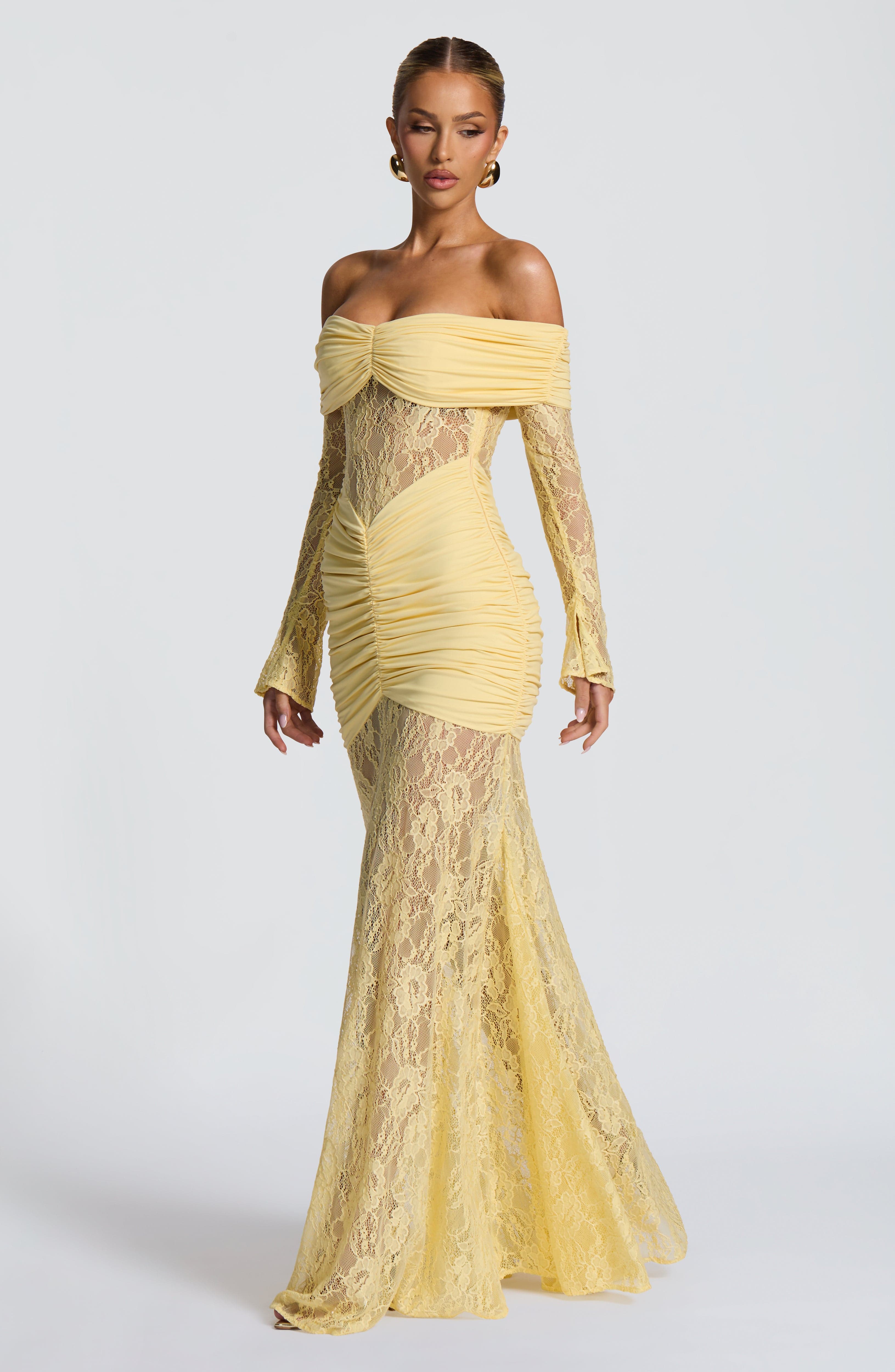 Vestido largo Corine – Canario