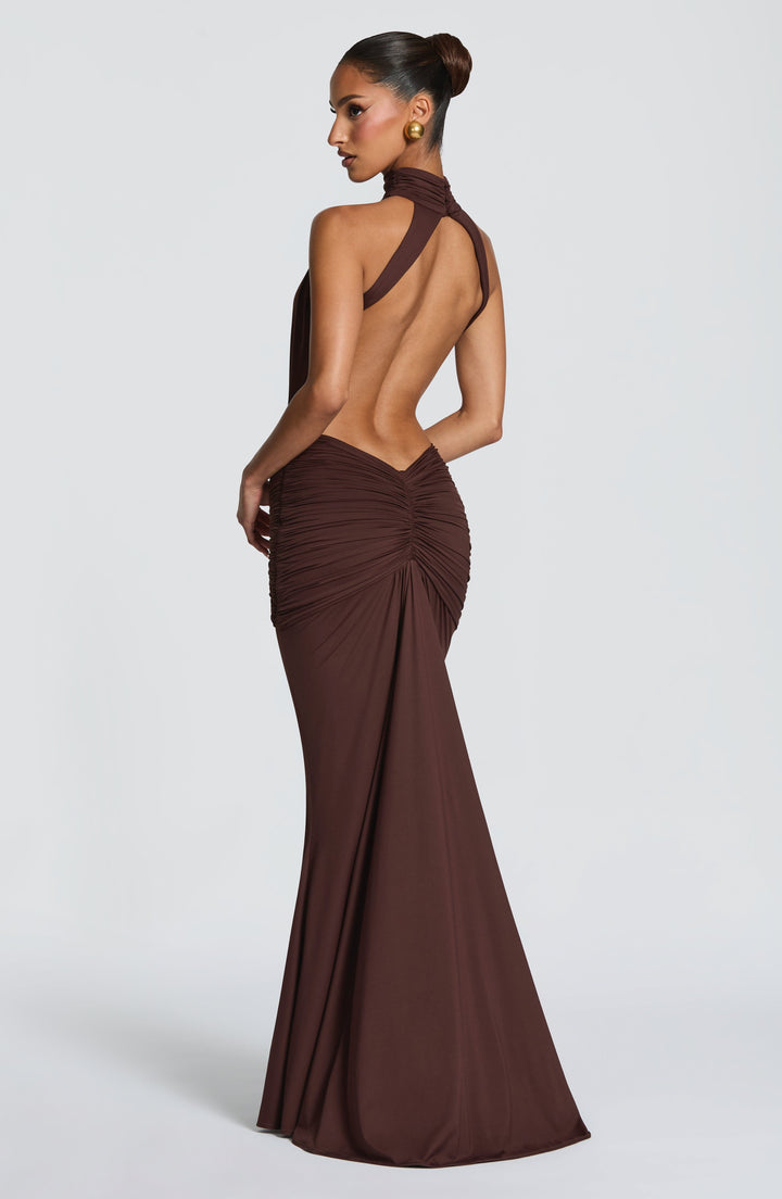 Vestido largo Luciana – Canela