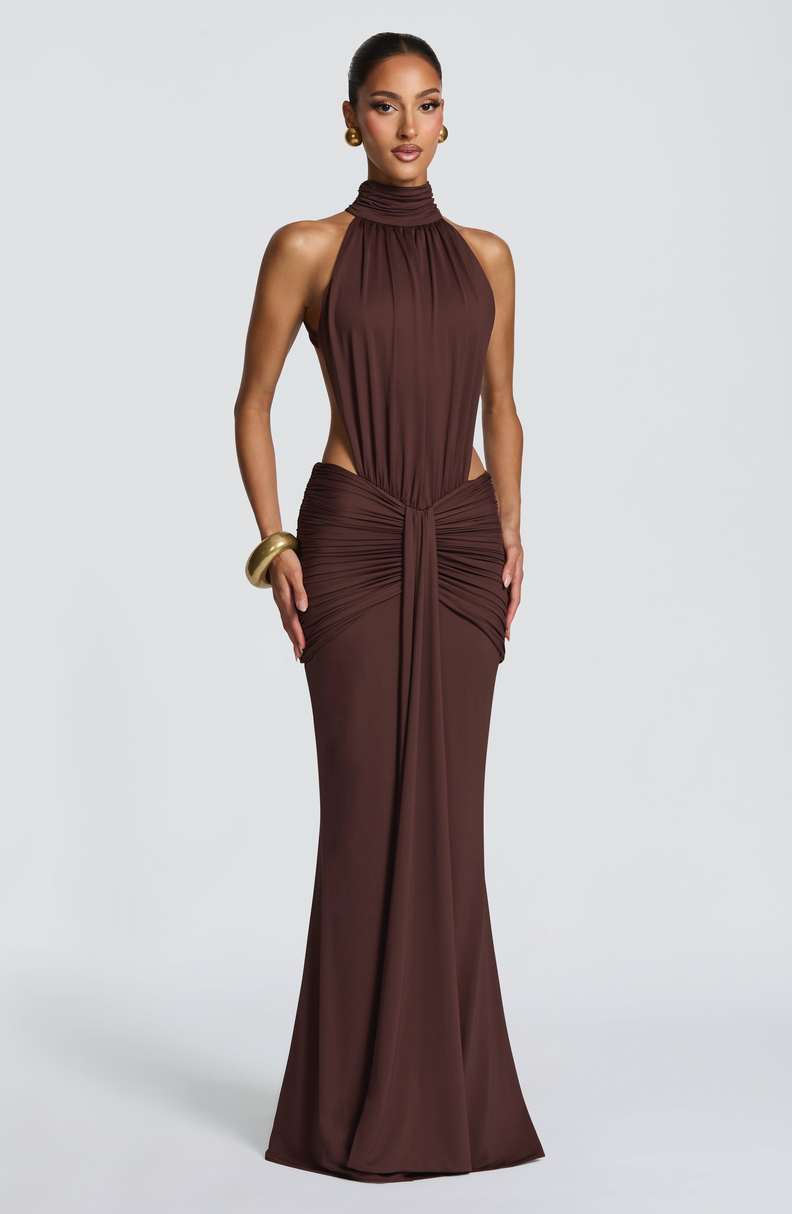 Vestido largo Luciana – Canela