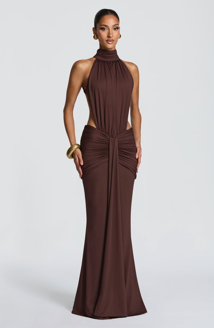 Vestido largo Luciana – Canela