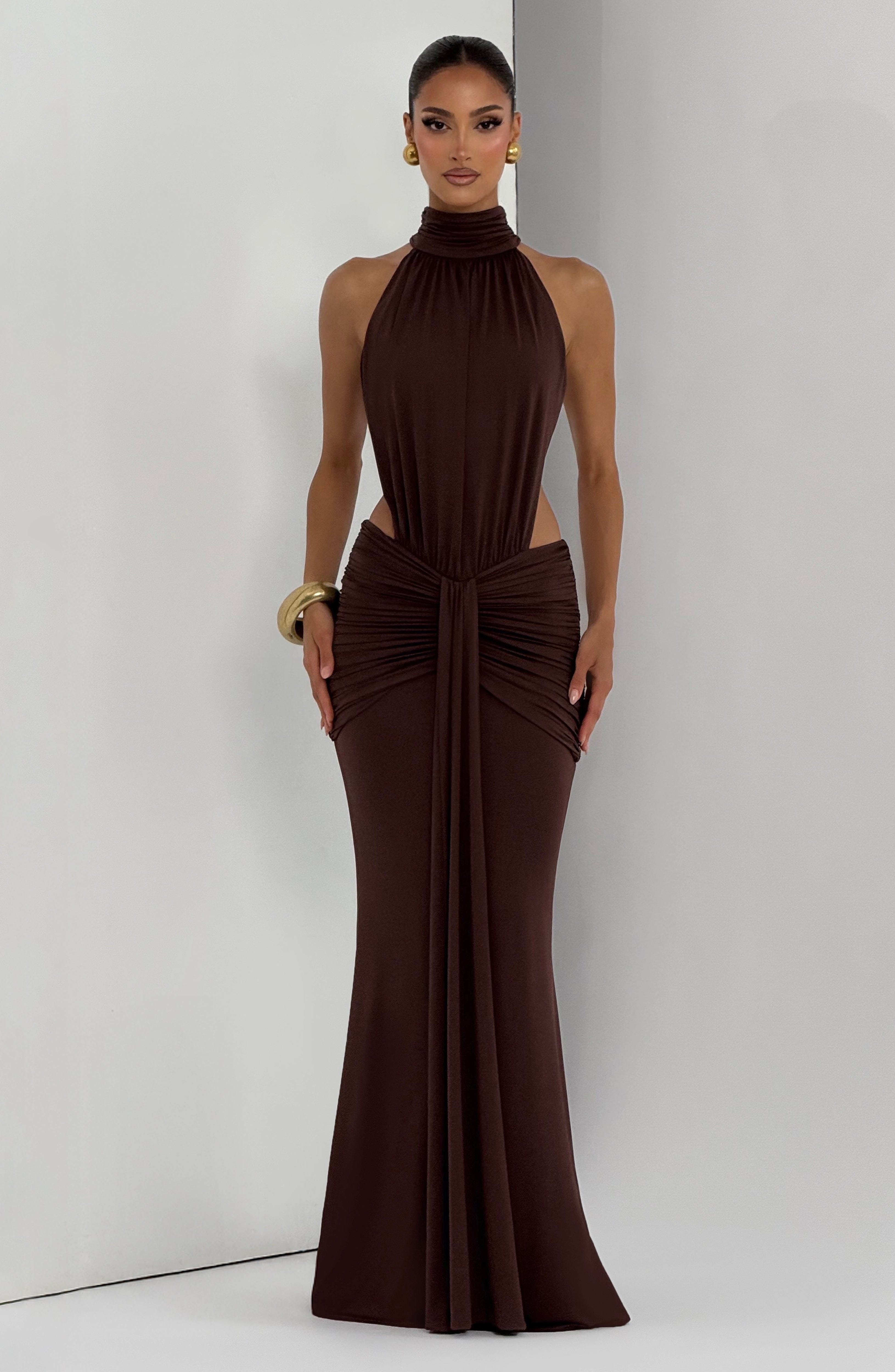 Vestido largo Luciana – Canela