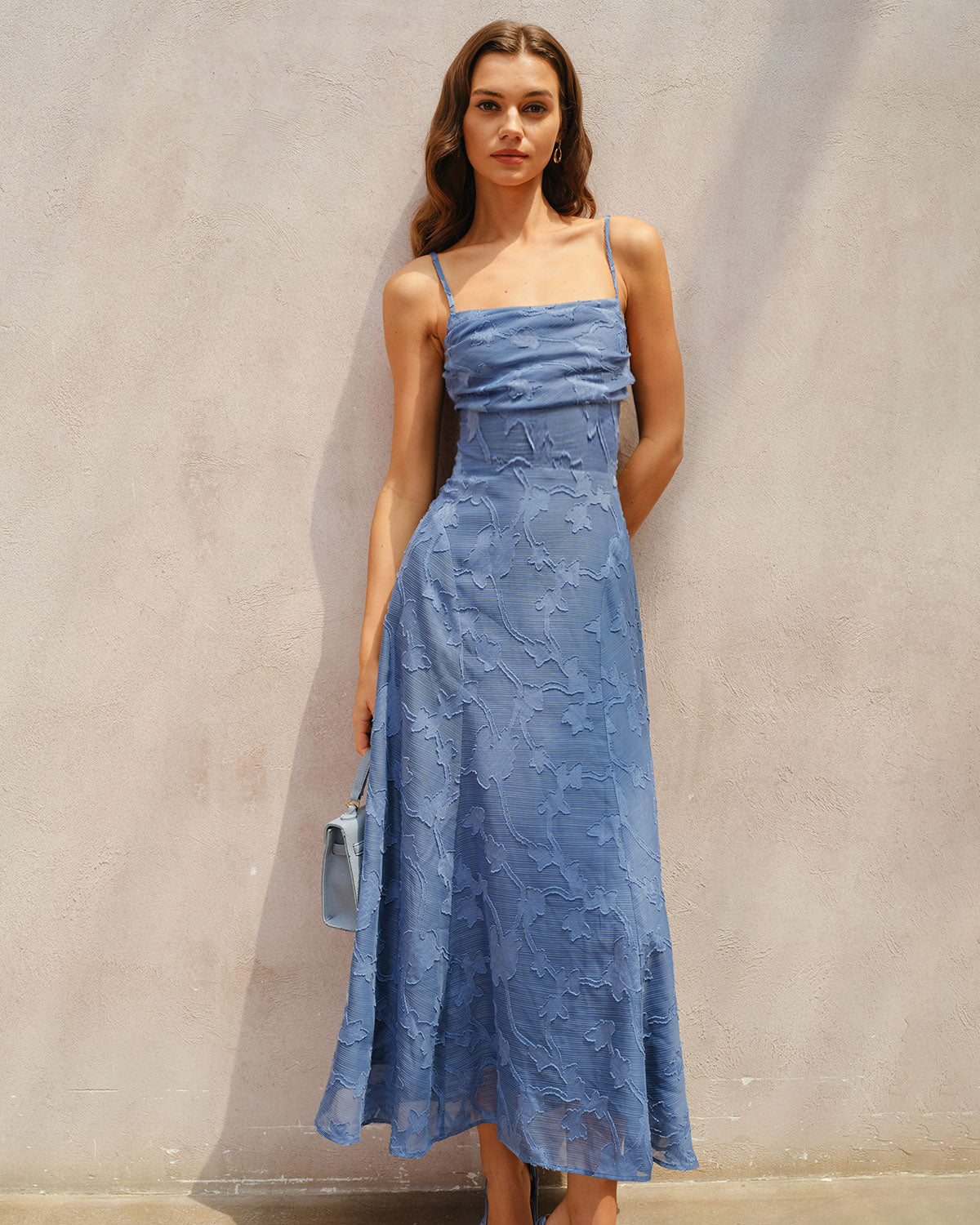 Vestido midi Isabela – Cielo