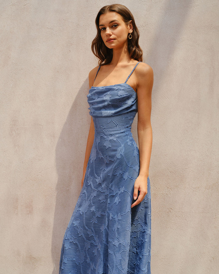 Vestido midi Isabela – Cielo