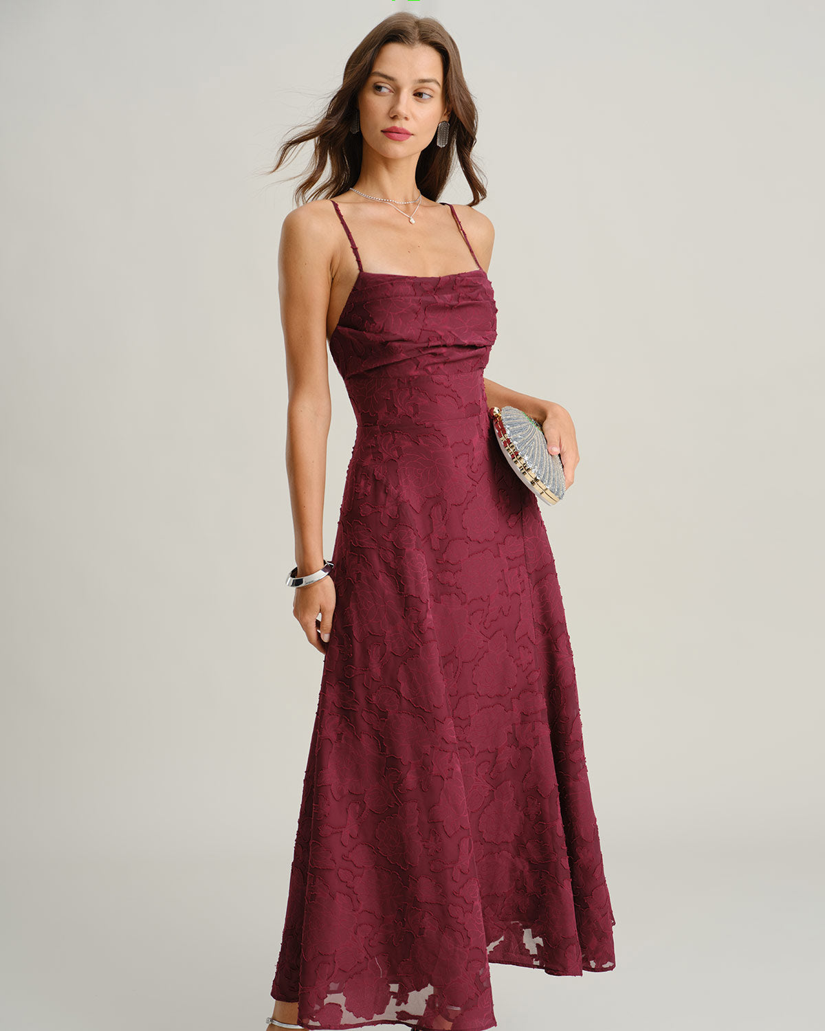 Vestido midi Gabriele – Vino