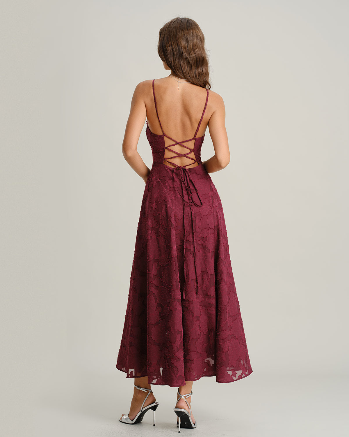 Vestido midi Gabriele – Vino