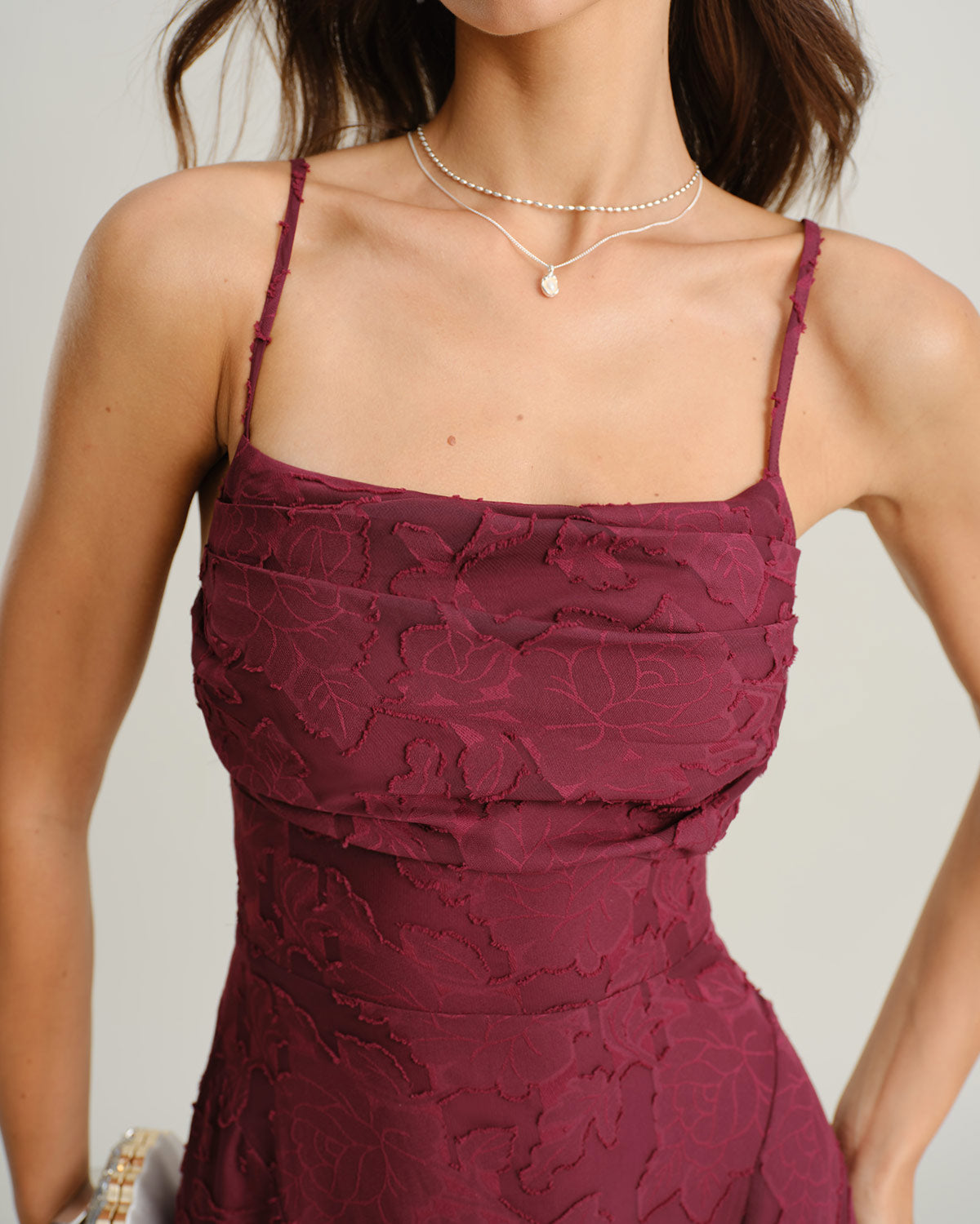 Vestido midi Gabriele – Vino