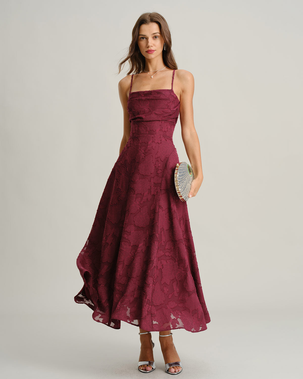 Vestido midi Gabriele – Vino