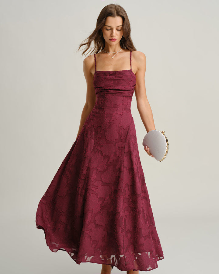 Vestido midi Gabriele – Vino