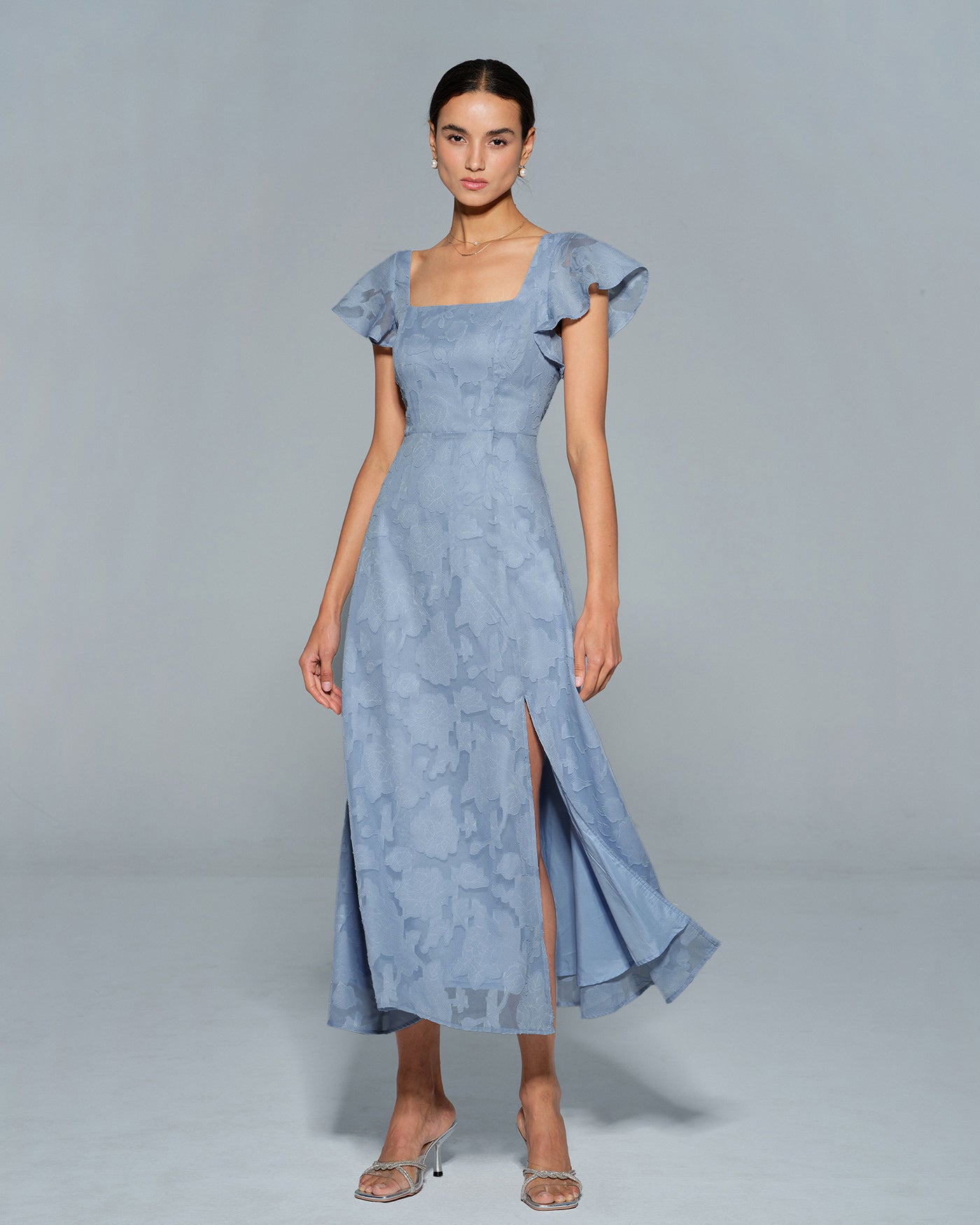 Vestido midi Natalia – Celeste