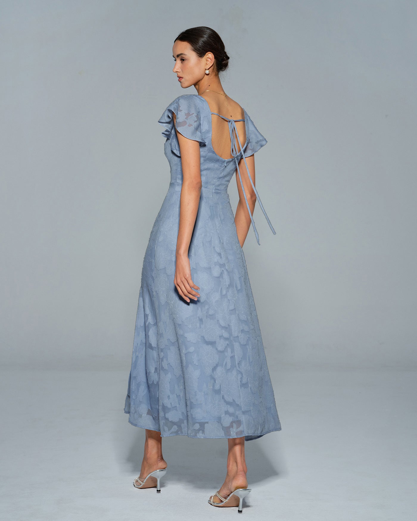 Vestido midi Natalia – Celeste