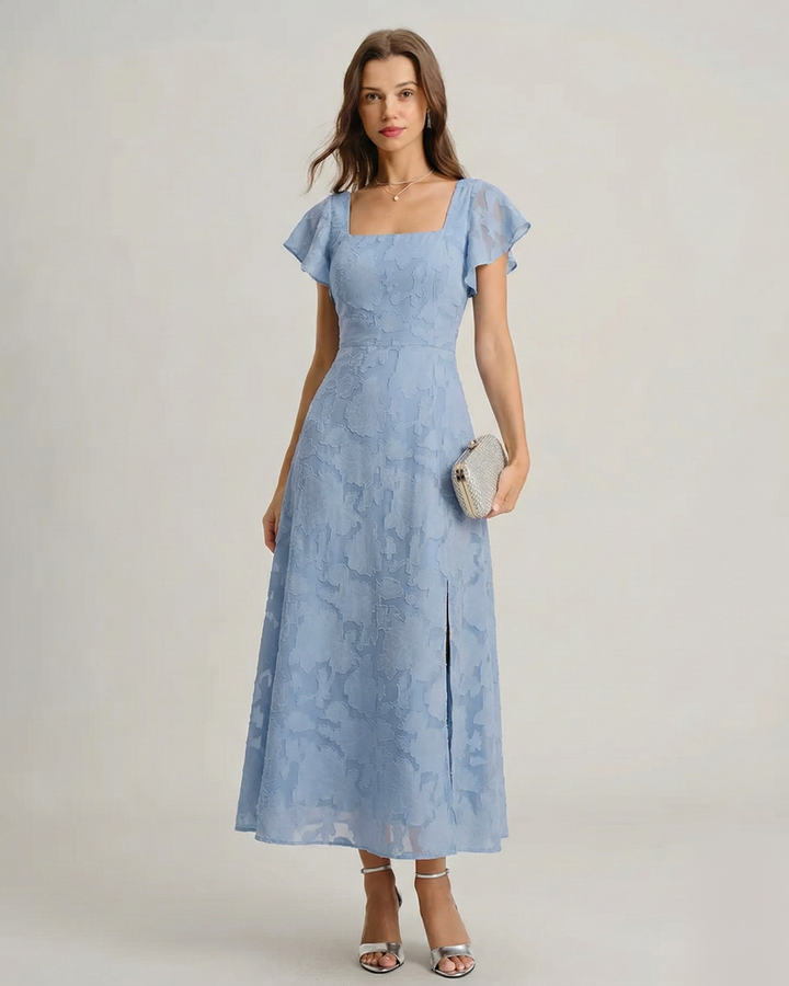 Vestido midi Natalia – Celeste